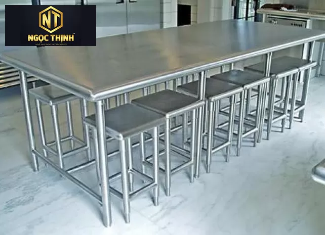 BỘ BÀN GHẾ ĂN INOX CHỐNG GỈ